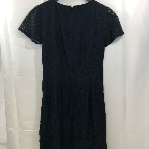 LOFT size 10 Navy Lace Dress - Picture 3 of 4
